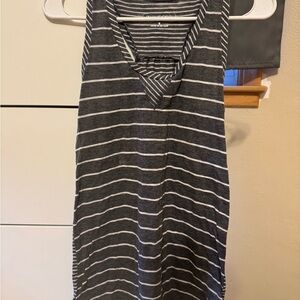 Maurices Navy & White Striped V-Neck Tank